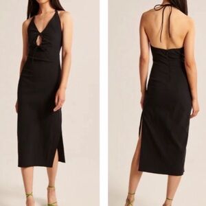 Abercrombie Halter Keyhole Midi Dress